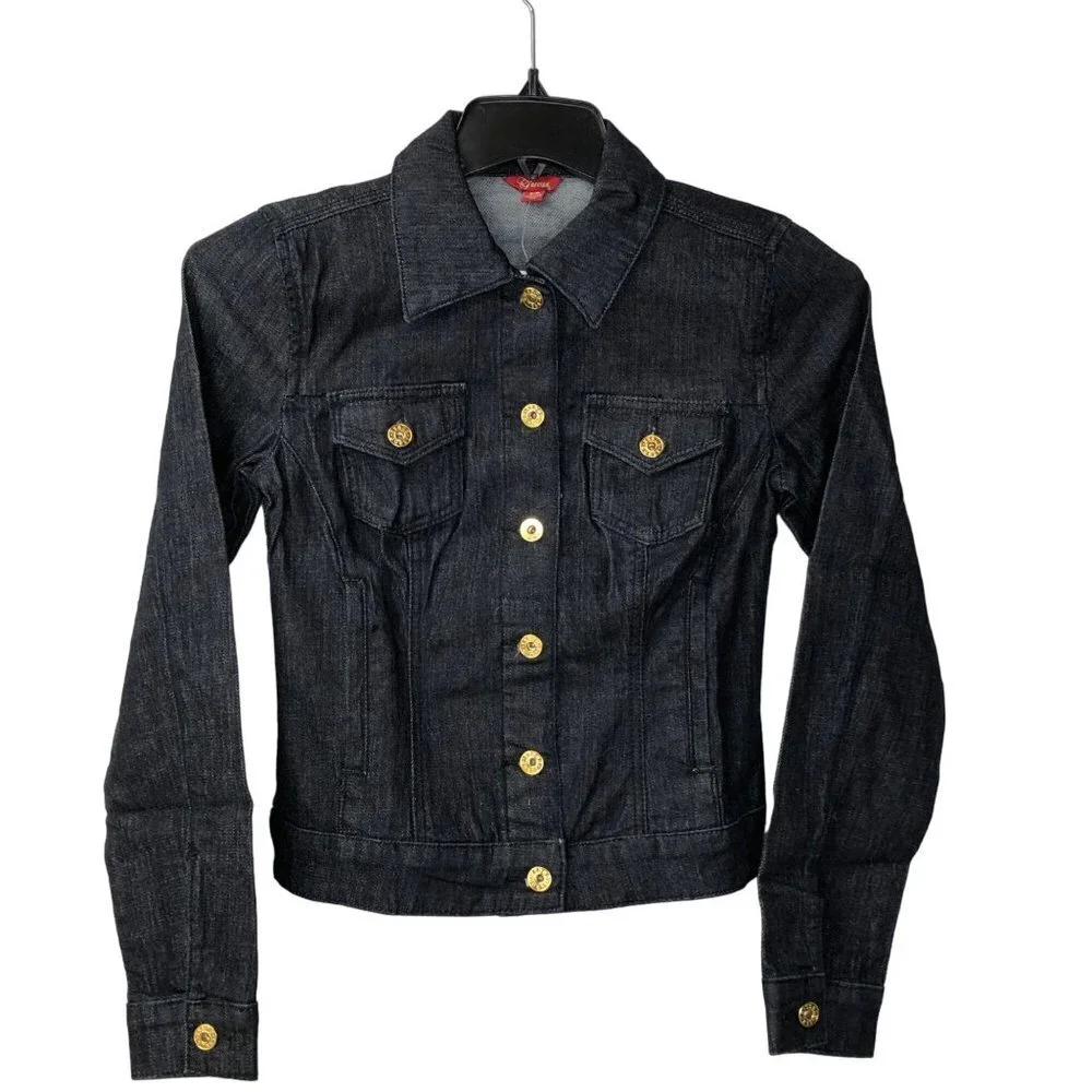 GUESS‎ DARK WASH JEAN JACKET SM NEW WITH TAG